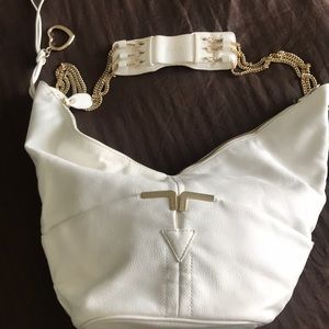 bebe white purse